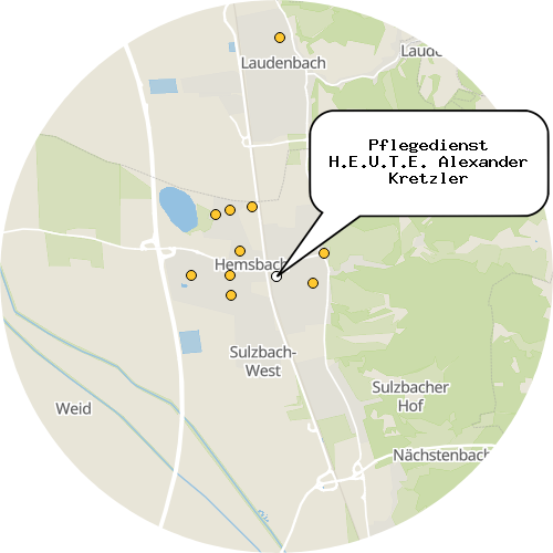 Kartenausschnitt für die Firma Pflegedienst H.E.U.T.E. Alexander Kretzler