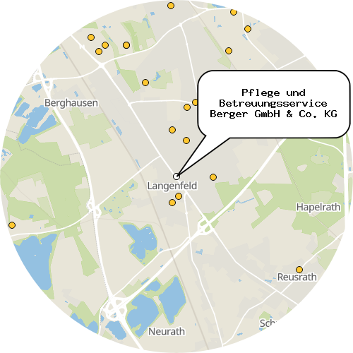Kartenausschnitt für die Firma Pflege und Betreuungsservice Berger GmbH & Co. KG