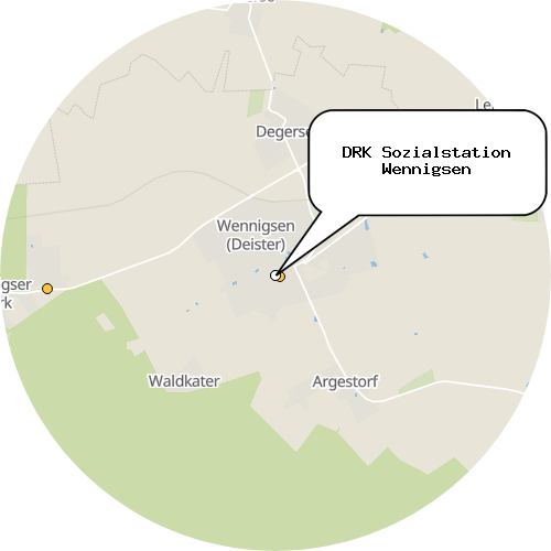 Kartenausschnitt für die Firma DRK Sozialstation Wennigsen