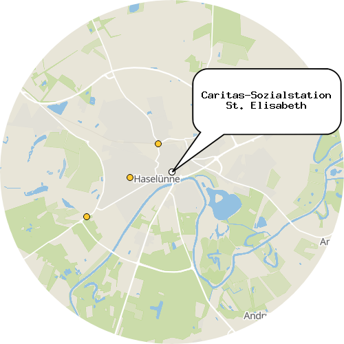 Kartenausschnitt für die Firma Caritas-Sozialstation St. Elisabeth