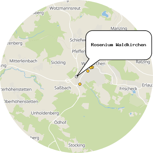 Kartenausschnitt für die Firma Rosenium Waldkirchen