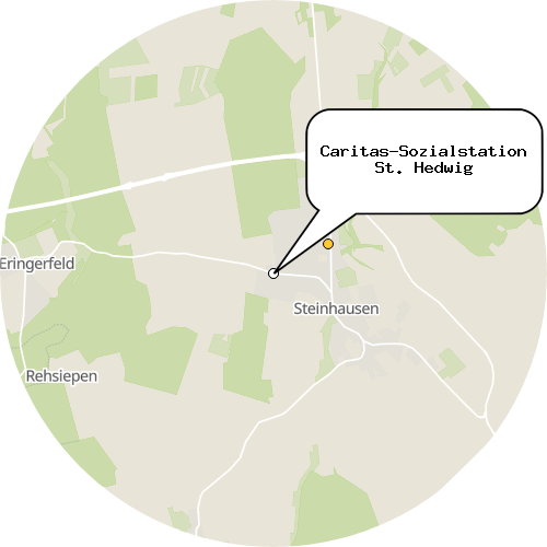 Kartenausschnitt für die Firma Caritas-Sozialstation St. Hedwig