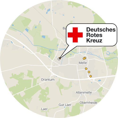 Kartenausschnitt für die Firma DRK- Pflegestützpunkt - Ambulante Pflege