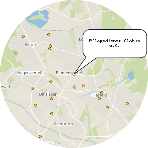 Kartenausschnitt für die Firma Pflegedienst Globus e.K.