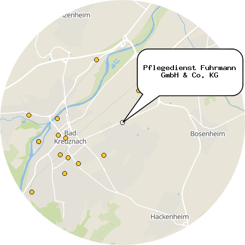Kartenausschnitt für die Firma Pflegedienst Fuhrmann GmbH & Co. KG