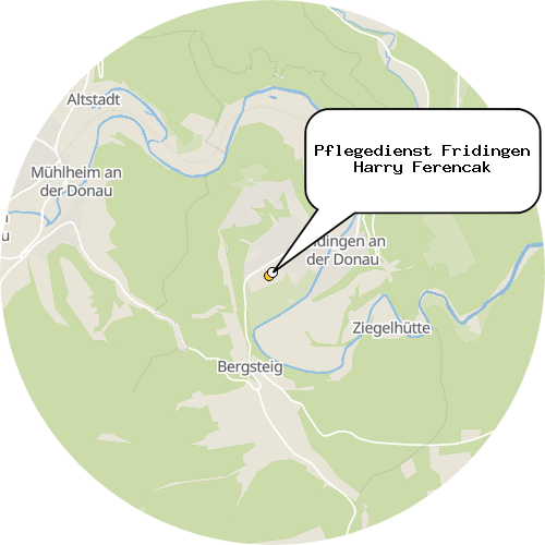 Kartenausschnitt für die Firma Pflegedienst Fridingen Harry Ferencak
