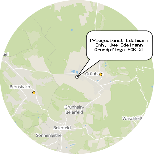 Kartenausschnitt für die Firma Pflegedienst Edelmann Inh. Uwe Edelmann Grundpflege SGB XI