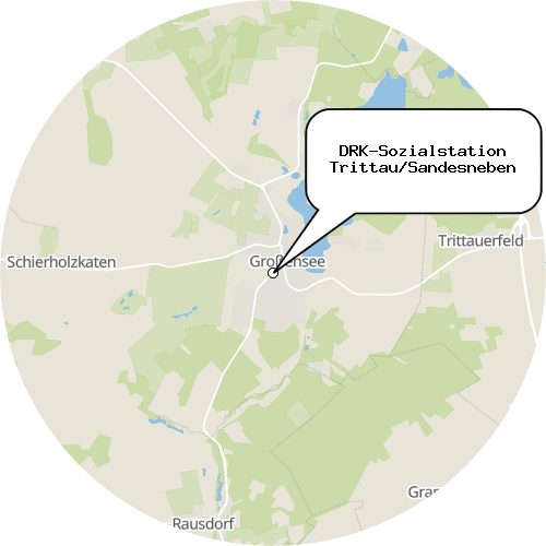 Kartenausschnitt für die Firma DRK-Sozialstation Trittau/Sandesneben