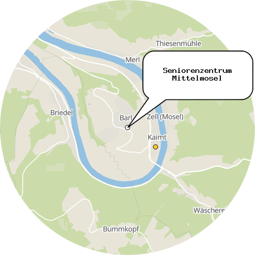 Kartenausschnitt für die Firma Seniorenzentrum Mittelmosel