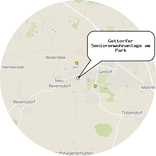 Kartenausschnitt für die Firma Gettorfer Seniorenwohnanlage am Park