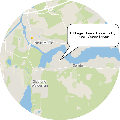 Kartenausschnitt für die Firma Pflege Team Liza Inh. Liza Vormelcher