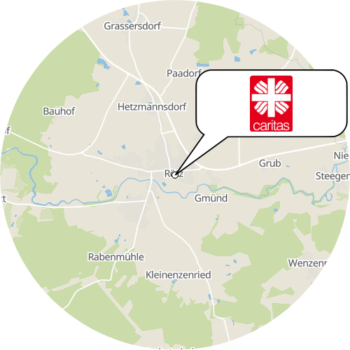 Kartenausschnitt für die Firma Caritasverein Rötz e.V.