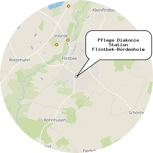 Kartenausschnitt für die Firma Pflege Diakonie Station Flintbek-Bordesholm