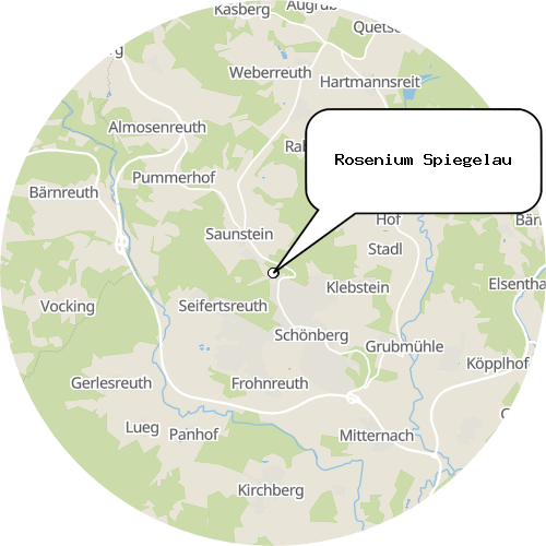 Kartenausschnitt für die Firma Rosenium Spiegelau