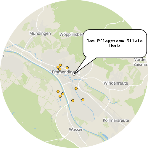 Kartenausschnitt für die Firma Das Pflegeteam Silvia Herb