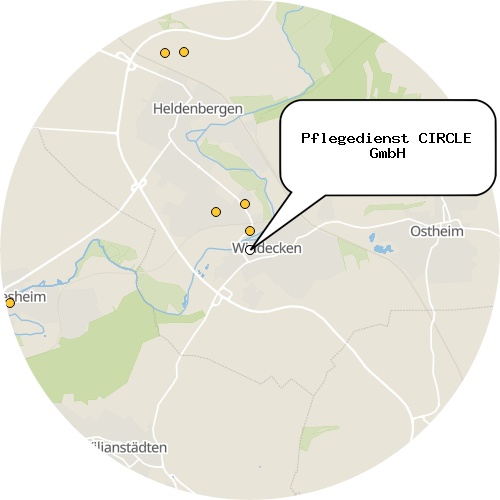 Kartenausschnitt für die Firma Pflegedienst CIRCLE GmbH