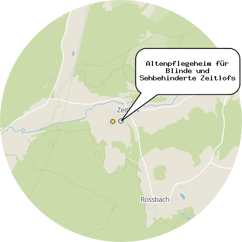 Kartenausschnitt für die Firma Altenpflegeheim für Blinde und Sehbehinderte Zeitlofs