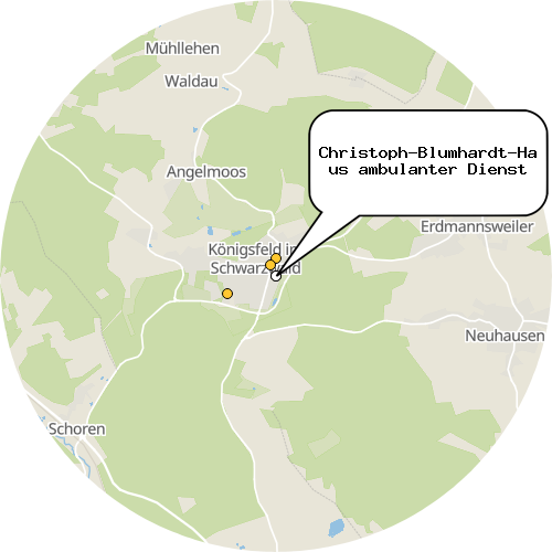Kartenausschnitt für die Firma Christoph-Blumhardt-Haus ambulanter Dienst