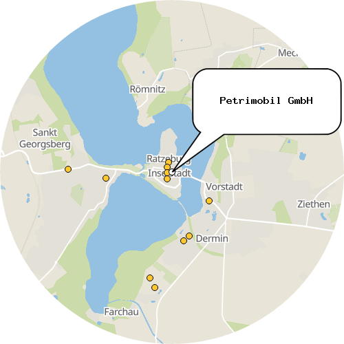 Kartenausschnitt für die Firma Petrimobil GmbH