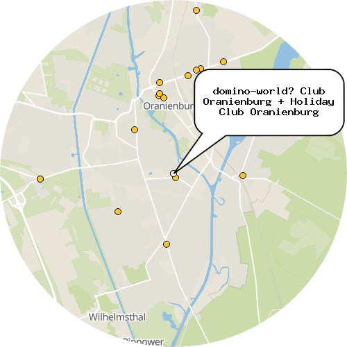 Kartenausschnitt für die Firma domino-world™ Club Oranienburg + Holiday Club Oranienburg