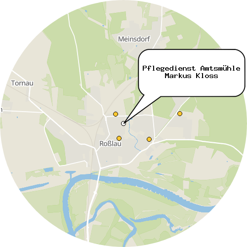Kartenausschnitt für die Firma Pflegedienst Amtsmühle Markus Kloss