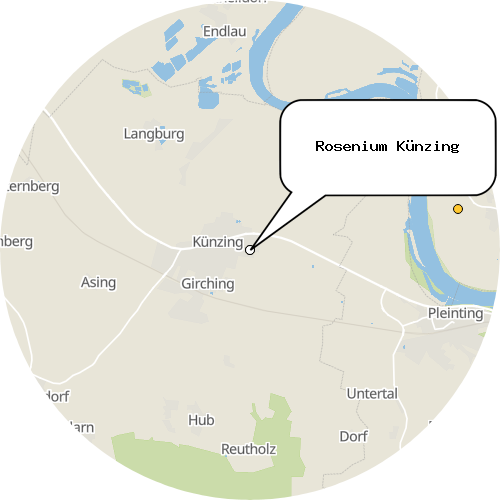 Kartenausschnitt für die Firma Rosenium Künzing