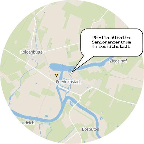 Kartenausschnitt für die Firma Stella Vitalis Seniorenzentrum Friedrichstadt