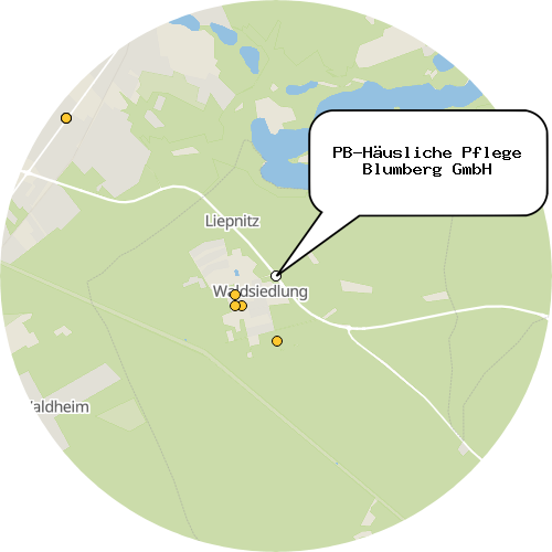 Kartenausschnitt für die Firma PB-Häusliche Pflege Blumberg GmbH