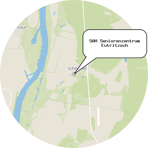Kartenausschnitt für die Firma SAH Seniorenzentrum Eutritzsch