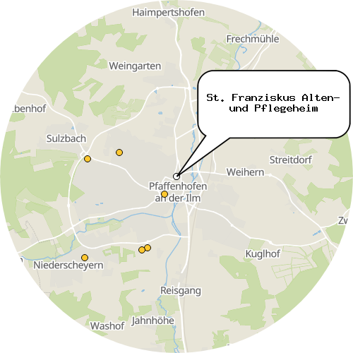 Kartenausschnitt für die Firma St. Franziskus Alten- und Pflegeheim