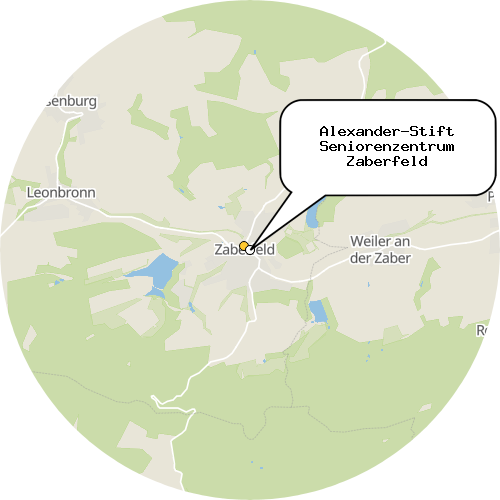 Kartenausschnitt für die Firma Alexander-Stift Seniorenzentrum Zaberfeld