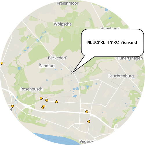 Kartenausschnitt für die Firma NEWCARE PARC Aumund
