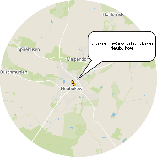 Kartenausschnitt für die Firma Diakonie-Sozialstation Neubukow