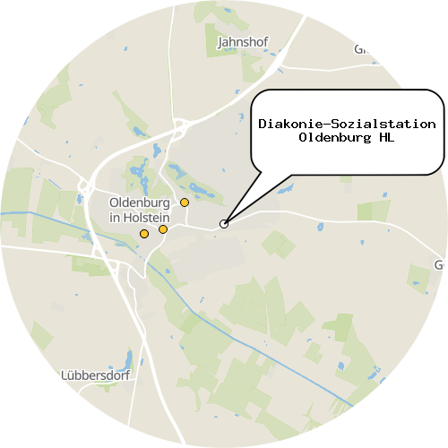 Kartenausschnitt für die Firma Diakonie-Sozialstation Oldenburg HL