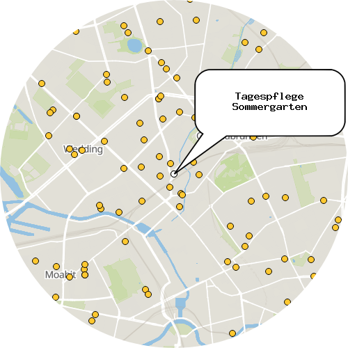 Kartenausschnitt für die Firma Tagespflege Sommergarten