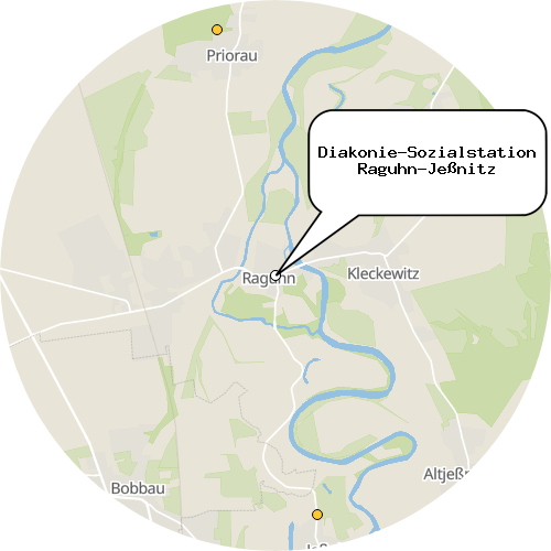 Kartenausschnitt für die Firma Diakonie-Sozialstation Raguhn-Jeßnitz