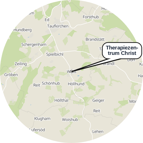 Kartenausschnitt für die Firma Therapiezentrum Christ