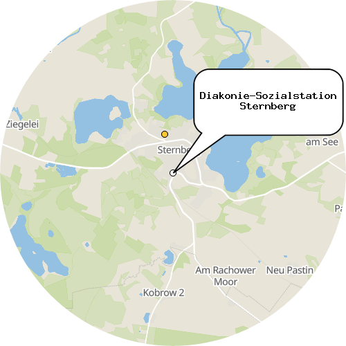 Kartenausschnitt für die Firma Diakonie-Sozialstation Sternberg
