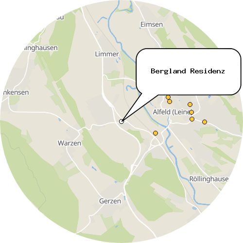 Kartenausschnitt für die Firma Bergland Residenz