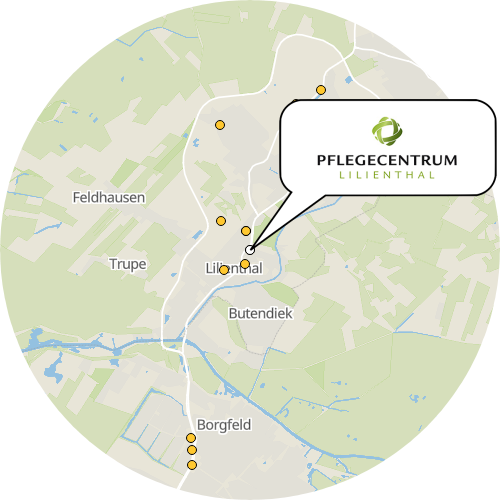 Kartenausschnitt für die Firma Pflegecentrum Lilienthal GmbH