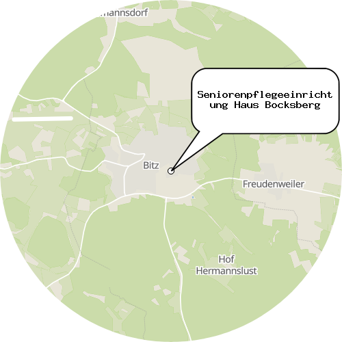 Kartenausschnitt für die Firma Seniorenpflegeeinrichtung Haus Bocksberg