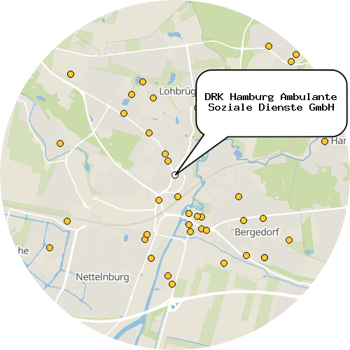 Kartenausschnitt für die Firma DRK Hamburg Ambulante Soziale Dienste GmbH