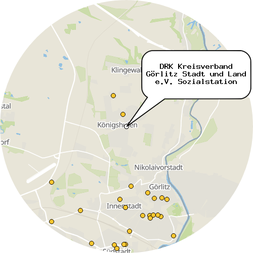 Kartenausschnitt für die Firma DRK Kreisverband Görlitz Stadt und Land e.V. Sozialstation