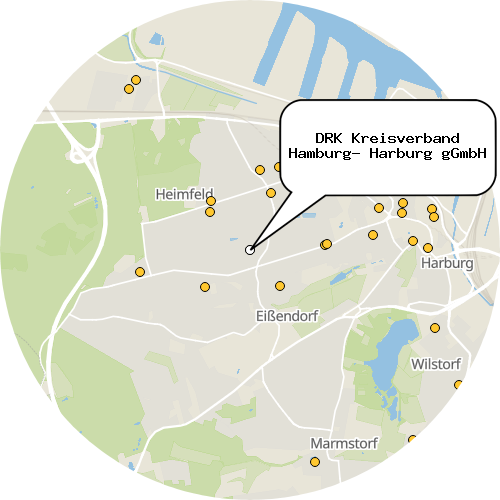 Kartenausschnitt für die Firma DRK Kreisverband Hamburg- Harburg gGmbH