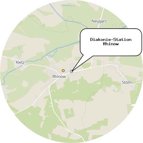 Kartenausschnitt für die Firma Diakonie-Station Rhinow