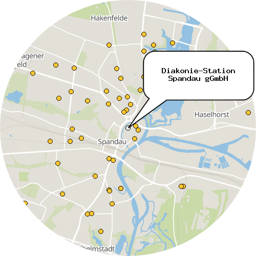 Kartenausschnitt für die Firma Diakonie-Station Spandau gGmbH