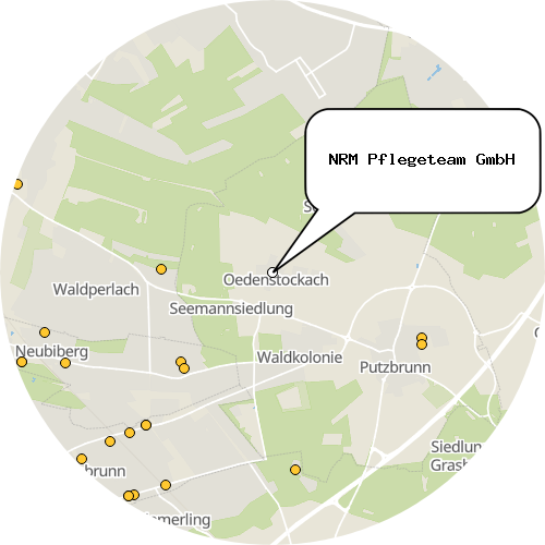Kartenausschnitt für die Firma NRM Pflegeteam GmbH