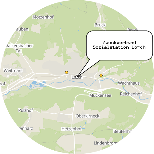 Kartenausschnitt für die Firma Zweckverband Sozialstation Lorch
