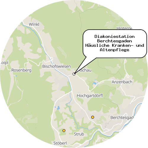Kartenausschnitt für die Firma Diakoniestation Berchtesgaden Häusliche Kranken- und Altenpflege