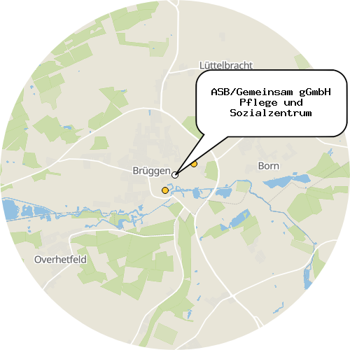 Kartenausschnitt für die Firma ASB/Gemeinsam gGmbH Pflege und Sozialzentrum